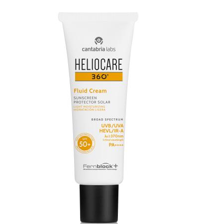 Heliocare 360 Fluid Cream Spf 50+ Sunblock  | واقي شمس هيليوكير للبشرة الجافة والعادية